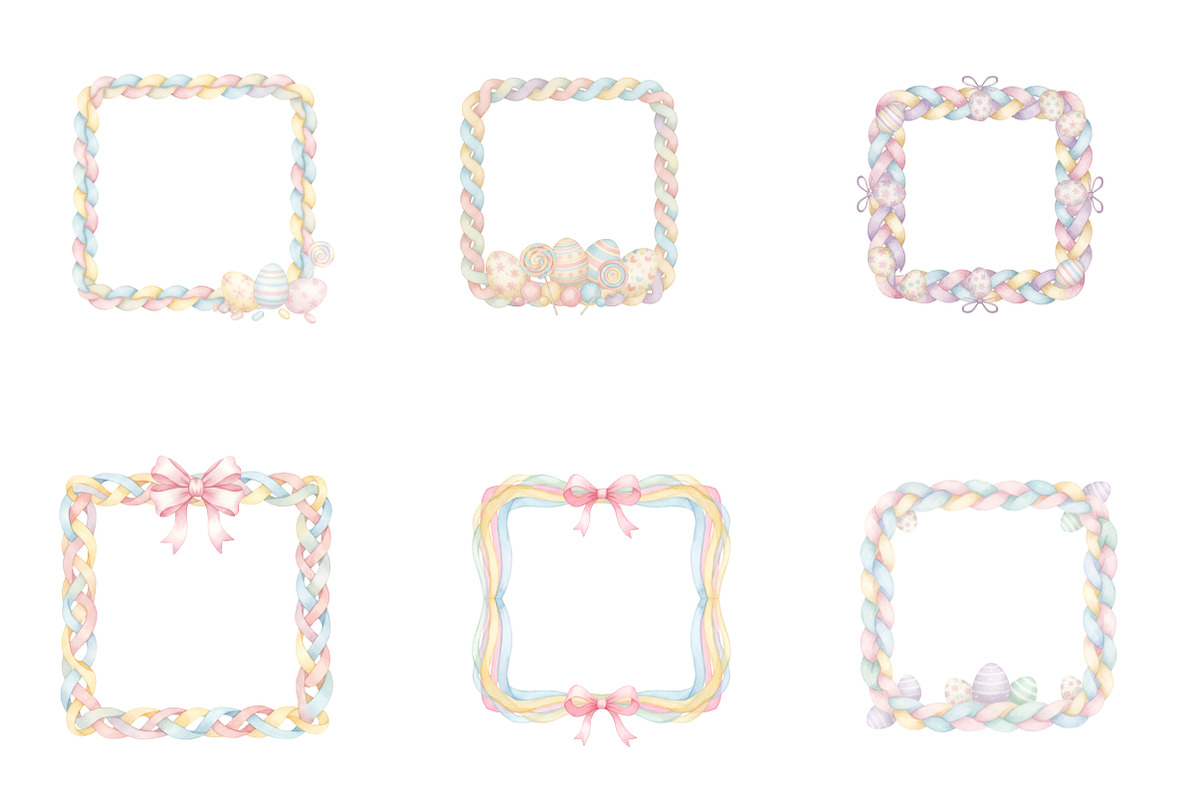 Watercolor Easter Frame Clipart, an Illustration by GatewayDesign (Photo 2 of 3)