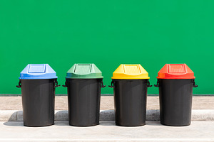 Plastic recycle bin outdoor for wast