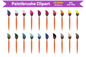 Paintbrushes Clipart