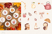 COZY AUTUMN Watercolor clipart, an Object Graphic by OlliArtDesign (Thumbnail 4 of 5)