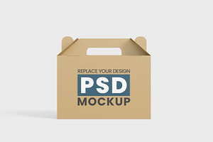 Delivery Food Brown Box Mockup