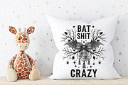Bat Bow Crazy PNG, Funny Halloween, an Illustration by Craft Nest (Thumbnail 5 of 6)