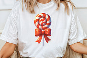Watercolor Striped Lollipop Bow PNG, an Illustration by CraftArtStudio (Thumbnail 4 of 6)