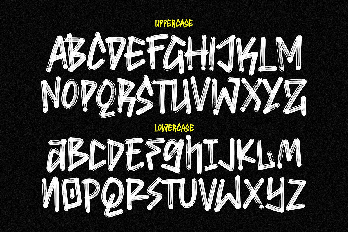 Brosnoirs - Textured Urban Style, a Handwritten Font by Arterfak Project (Photo 8 of 13)