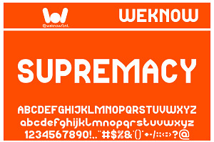 Supremacy Font