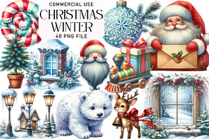 Christmas Winter Clipart, an Illustration by Daily.Designs