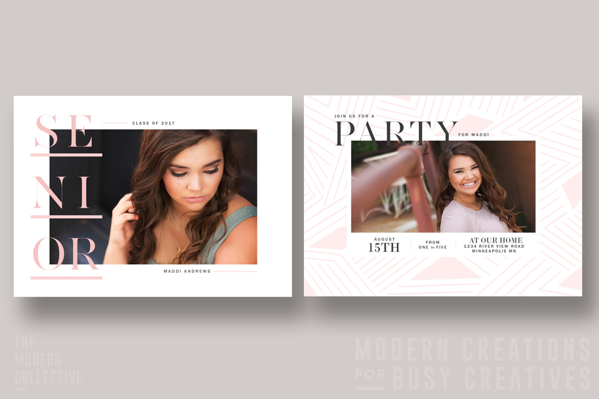 Graduation Card | Blushing Headlines, a Card Template by The Modern Collective