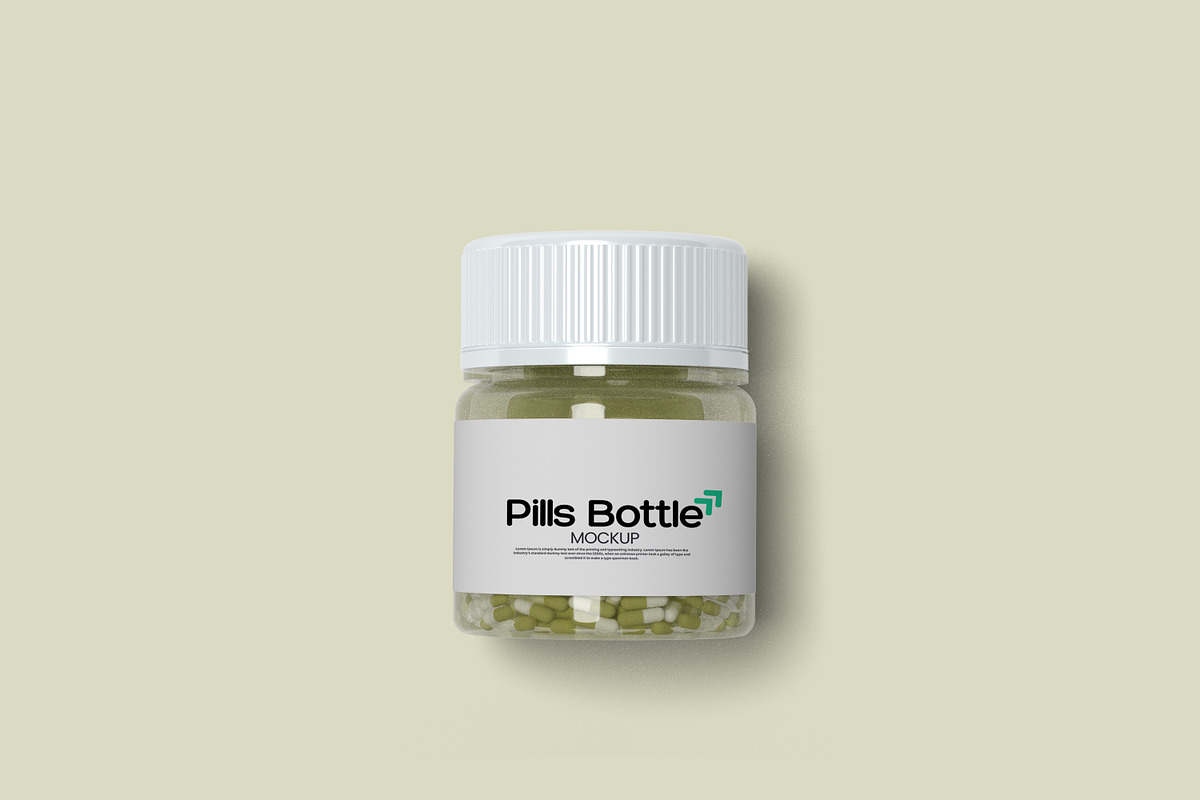 Pills Bottle Mockup, a Packaging Mockup by ulfatunnazira (Photo 4 of 8)