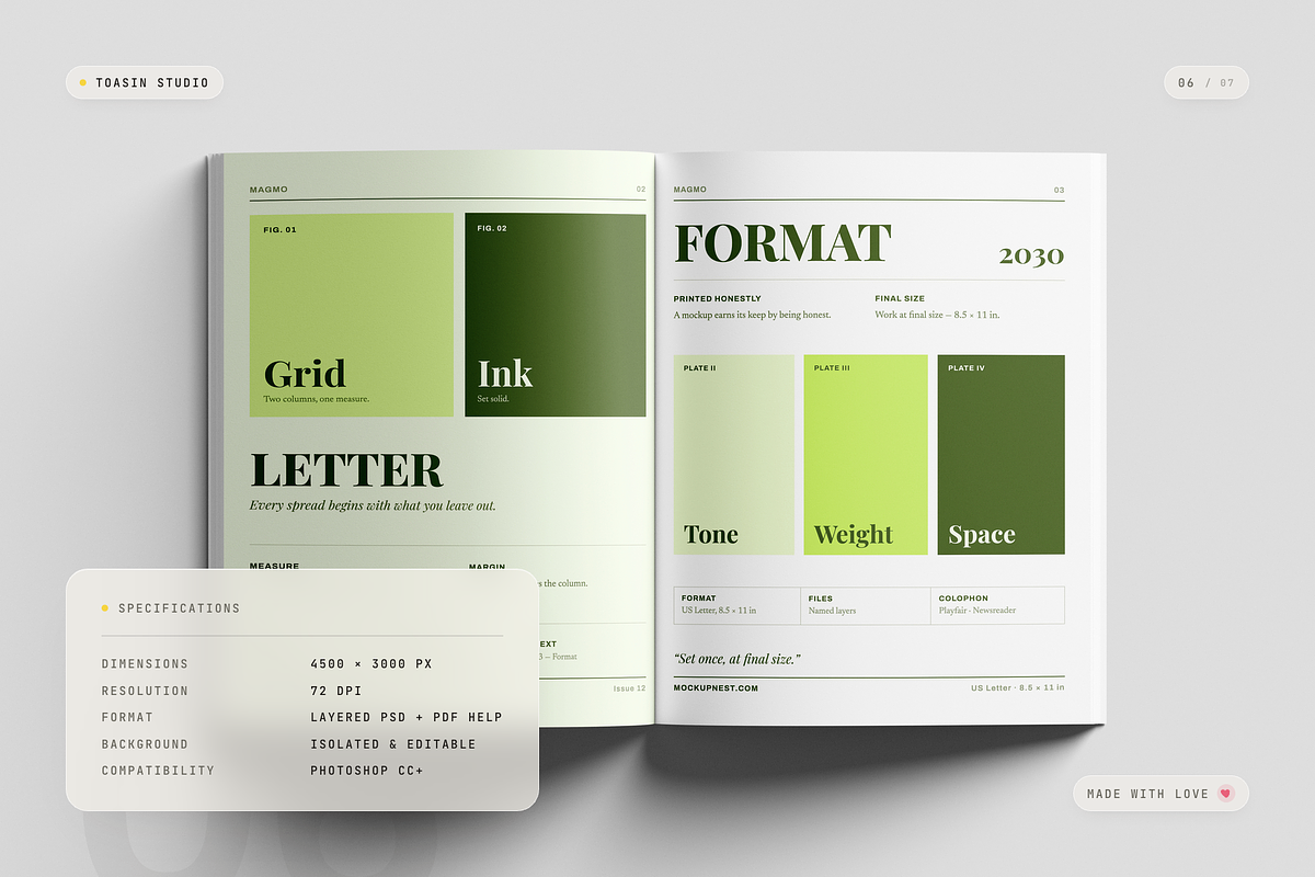 US Letter Magazine Mockup, a Books & Magazine Mockup by Toasin Studio (Photo 6 of 7)