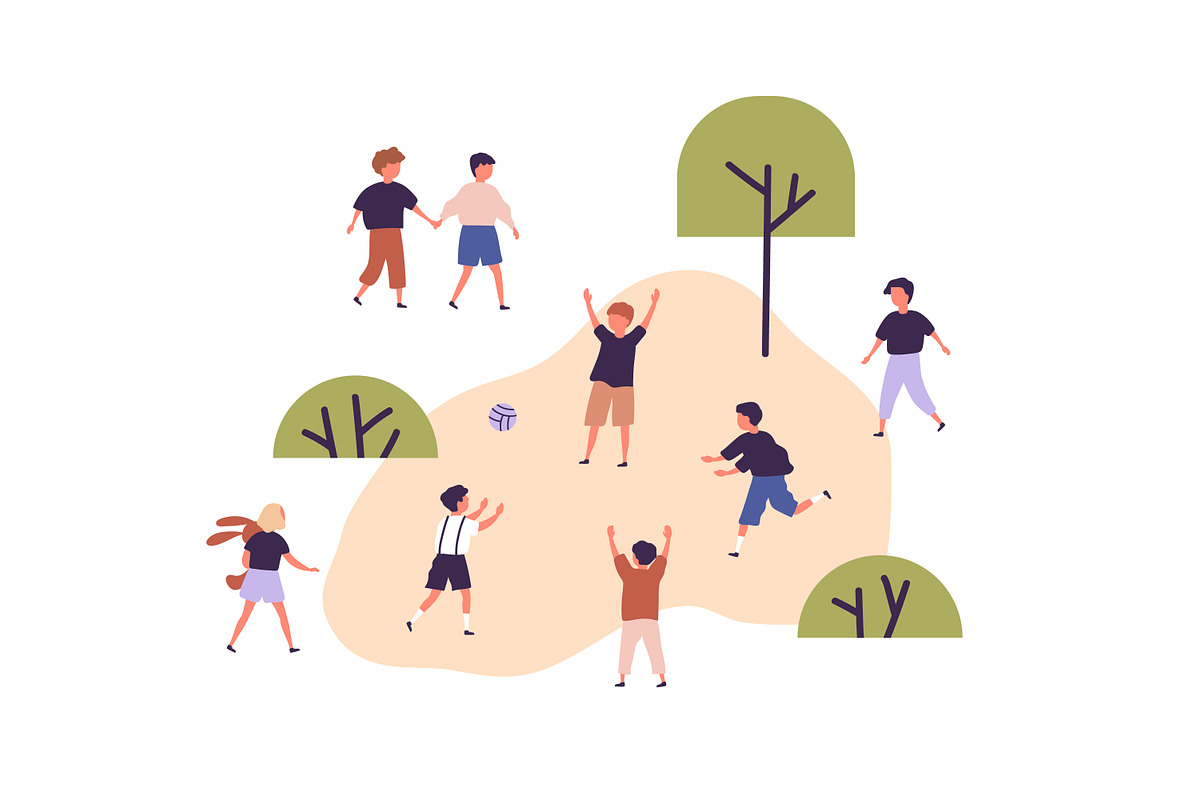 Children playing, outdoor activities, a Person Illustration by Good Studio (Photo 1 of 3)
