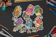 Soda Can Cartoon Varied Poses, a Food Illustration by Allmostudio (Thumbnail 4 of 4)