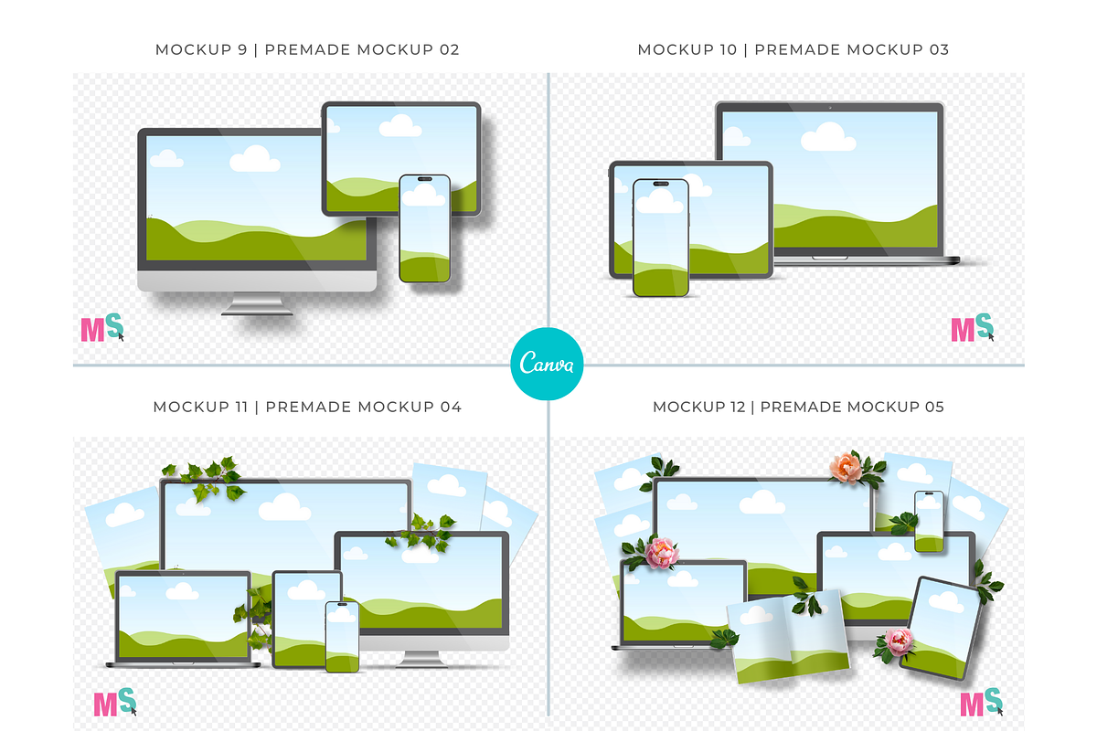 Digital Device Mockups for Canva, a Device Mockup by Mockup Scene (Photo 6 of 16)