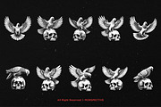 10 Bundle Dark Art Dove Standing, an Illustration by Morspective (Thumbnail 6 of 7)