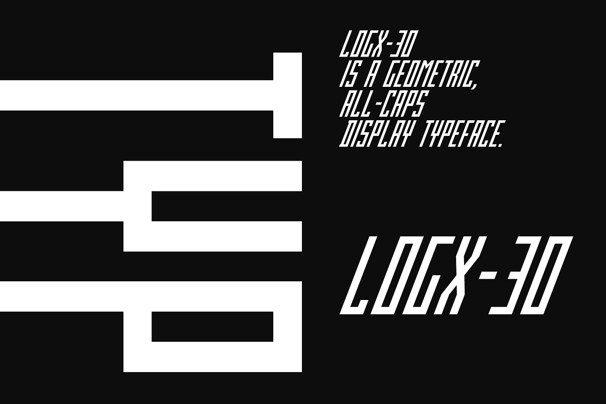 LOGX-30 Font Family preview 3