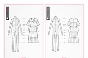 Body Template for Fashion Design A4, an Illustration by HYDNSTUDIO (Thumbnail 1 of 9)