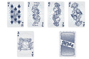 Playing Cards. Space.