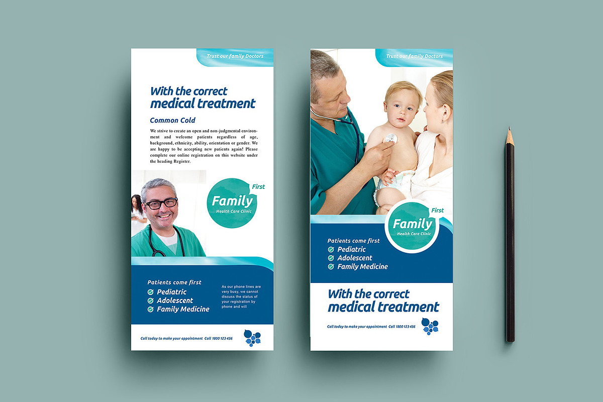 Healthcare DL Card Template, a Card Template by BrandPacks