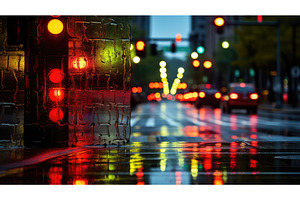 evening traffic light transparent ai, a Background Photo by pikepicture