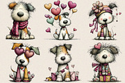 Whimsical Valentine Dog Clipart Bun, an Illustration by SVGArt (Thumbnail 6 of 8)