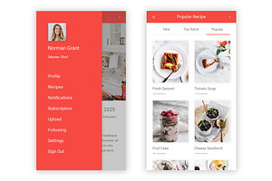 Aahar - Food & Recipe Sketch UI Kit