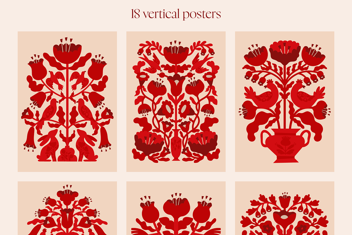 Modern Folk | vector clipart, a Decorative Illustration by dariikos (Photo 17 of 36)