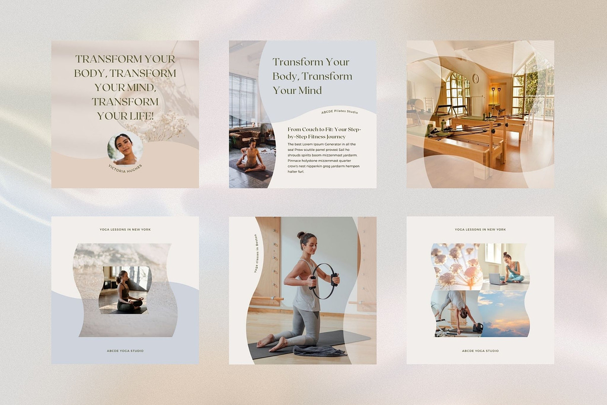 Canva Instagram Templates Yoga, a Social Media Template by Keikoya (Photo 7 of 13)