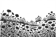 60 Daisy Flower Field Silhouette, a Seasonal Illustration by Amazin_art (Thumbnail 26 of 35)