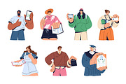 People showing documents set, a Person Illustration by PaperTrident (Thumbnail 1 of 9)