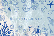 Mediterranean Party Collection, a Decorative Illustration by Nataly_is_Drawing (Thumbnail 1 of 11)