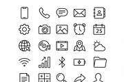 34 Smartphone Essentials Icon Set, an Outline Icon by adenpinkstore (Thumbnail 13 of 15)
