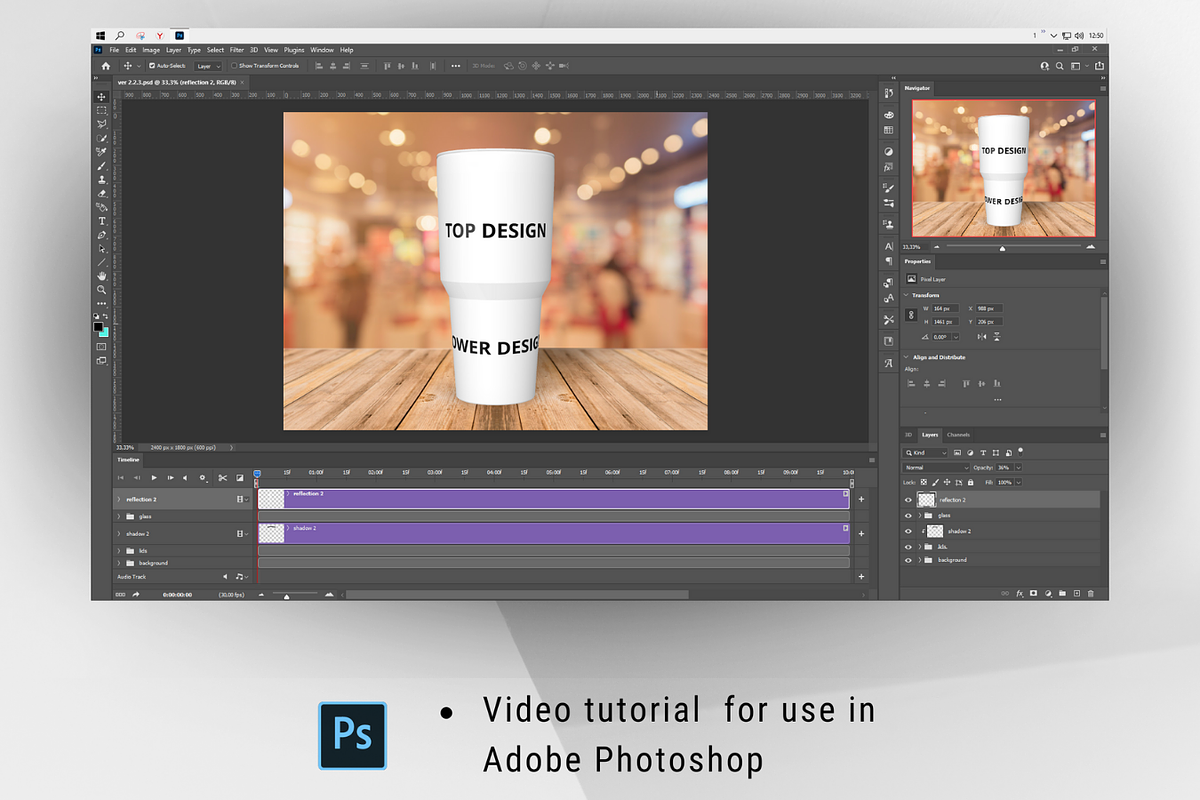3D animated tumbler mockup Curved 30, a Product Mockup by Trendingdigital (Photo 4 of 6)