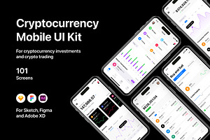 Cryptocurrency Mobile UI Kit, an UI Kit Template by flr.24