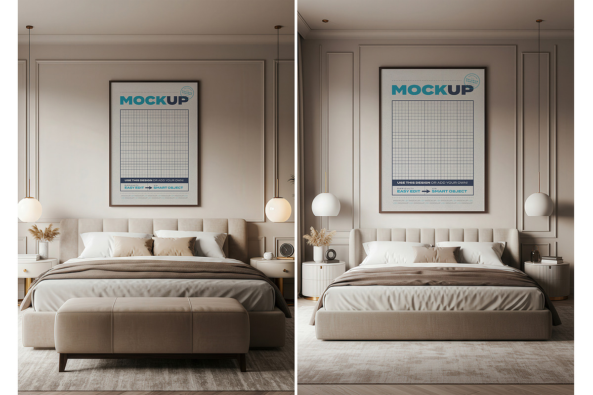 Bedroom Poster Mockups, a Product Mockup by Luuqas Design (Photo 8 of 8)