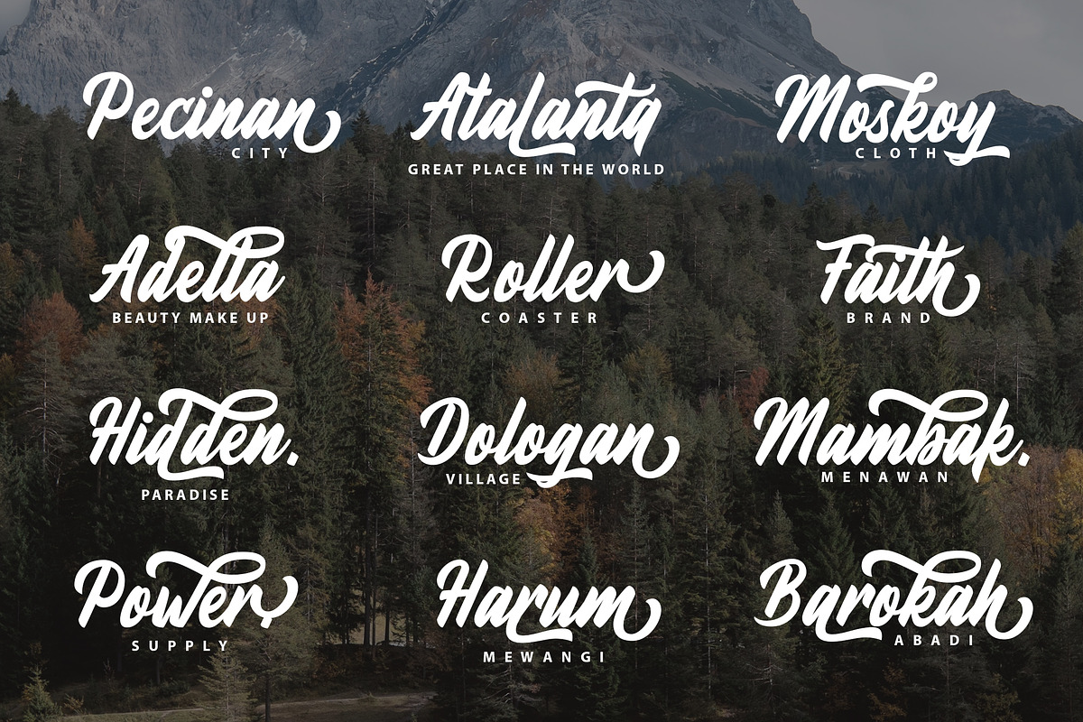 Fineberg | Script Font preview 6