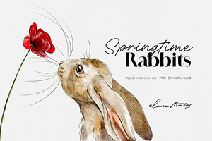Springtime Rabbits - digital