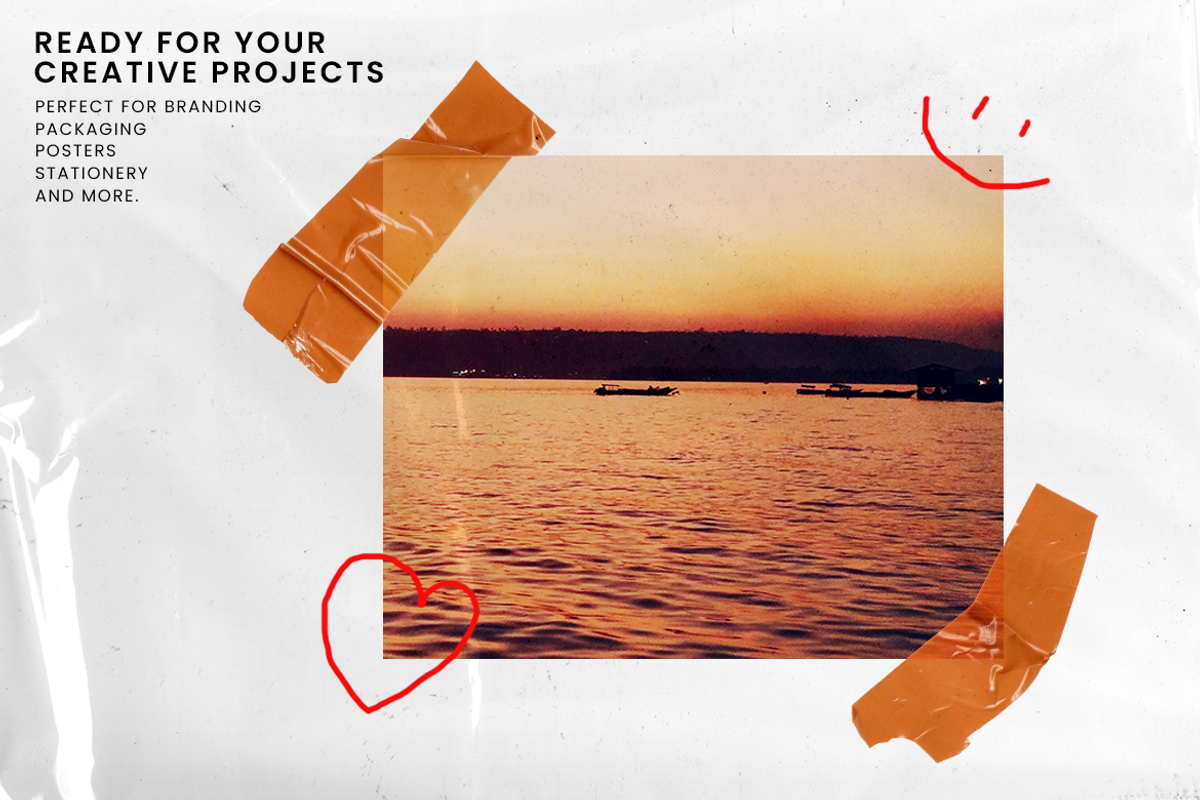 Realistic Adhesive Tape Overlays, an Object Graphic by Ary_ngeblur (Photo 4 of 4)