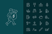 Corporate Finance Icon Set, an Outline Icon by Prosymbols (Thumbnail 6 of 8)