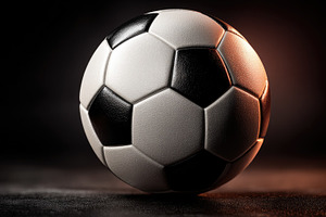 Classic black and white soccer ball isolated in dramatic studio, a Beauty & Fashion Photo by José Manuel Gelpi