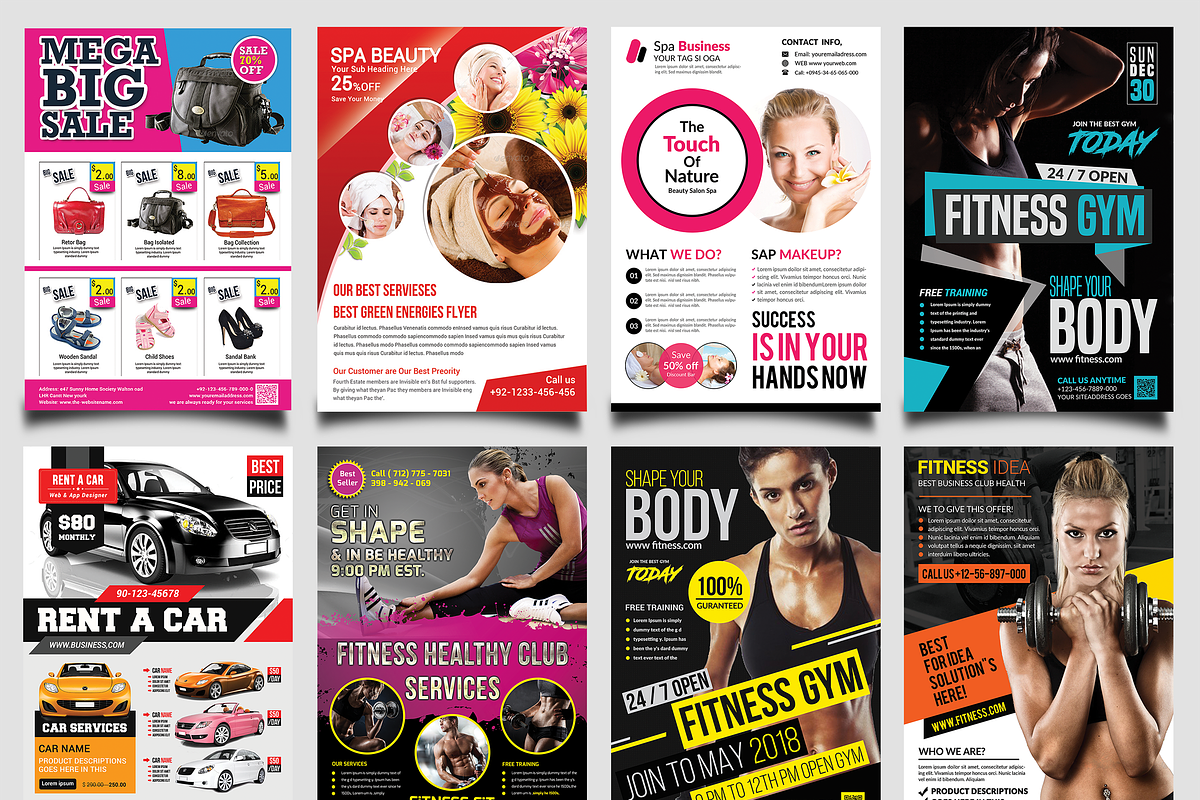 New-150 Multipurpose Flyers Bundle, a Flyer Template by AfzaalGraphics (Photo 20 of 35)