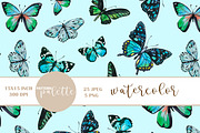Watercolor Butterfly Seamless Paper, a Pattern Graphic by PatternPalette (Thumbnail 10 of 11)