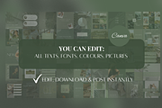 250 Green Instagram Templates, a Social Media Template by SociallyyCreative (Thumbnail 5 of 10)