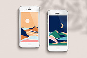 Abstract nature landscapes cards set, a Decorative Illustration by Good Studio (Thumbnail 20 of 34)