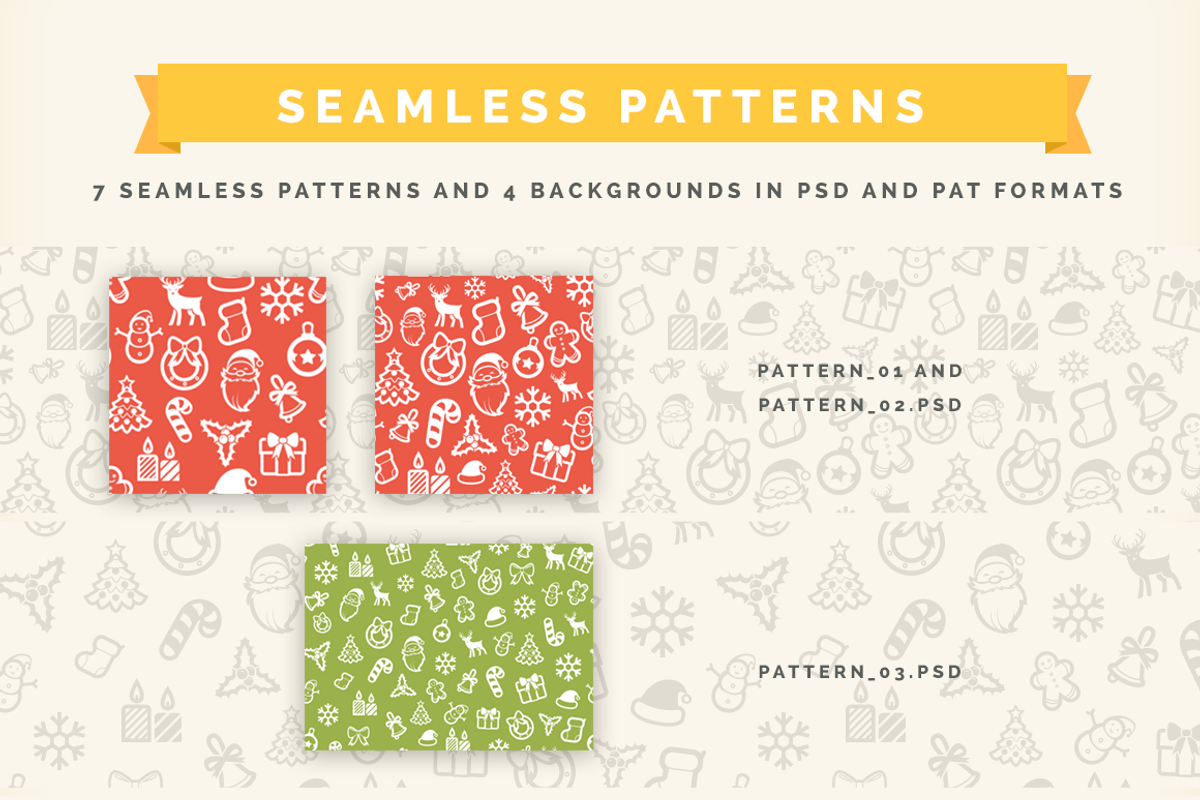 Xmas Icons Patterns Banners, an Illustration by LazyCrazy (Photo 2 of 4)