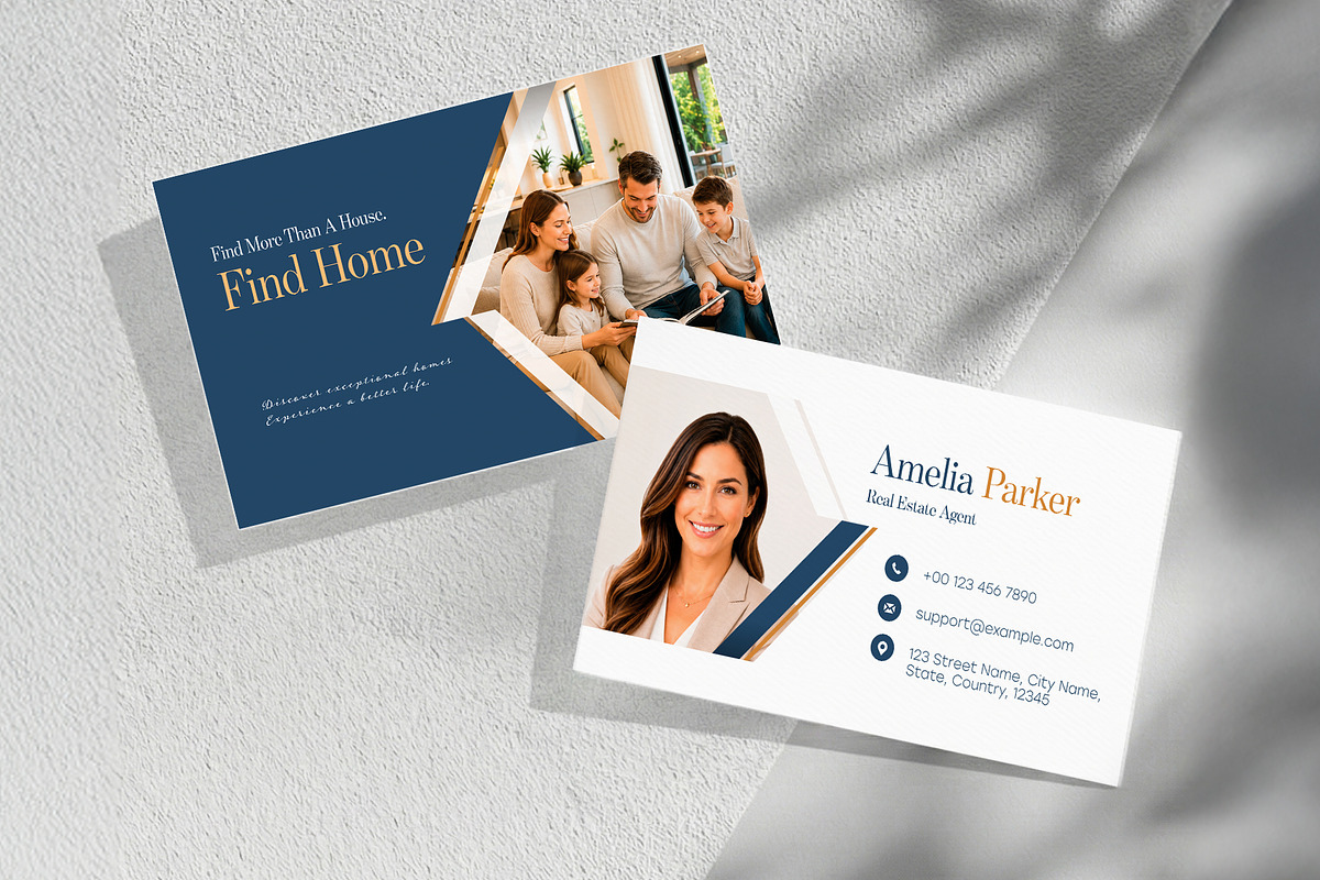 Real Estate Business Card Template, a Business Card Template by WheelieMonkey (Photo 1 of 2)