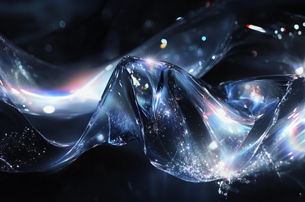 A close-up view of translucent, flowing material with sparkling elements, creat, an Arts & Entertainment Photo by Textures & Backgrounds