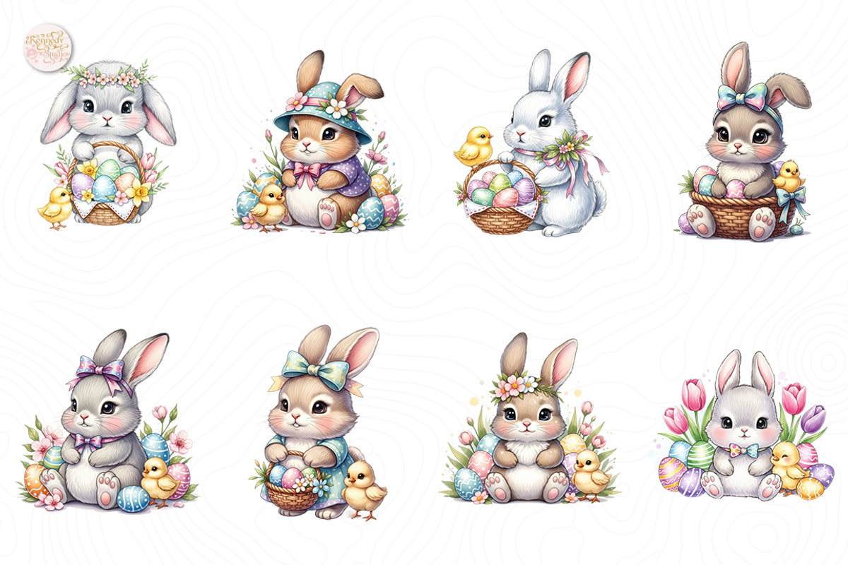 Easter Bunny PNG Clipart, Chubby Fat, an Animal Illustration by KennedyStudio (Photo 2 of 4)