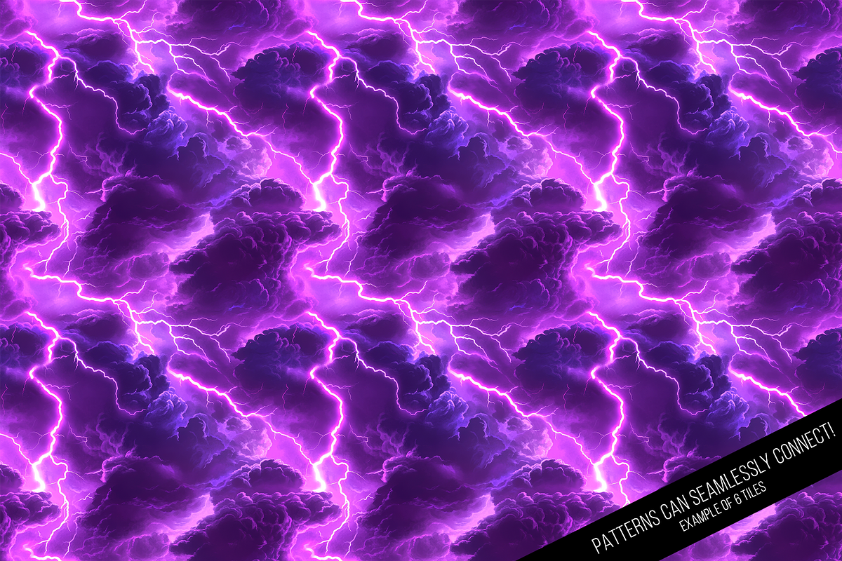 Lightning Seamless Digital Paper, a Pattern Graphic by Chromolume Studio (Photo 9 of 15)