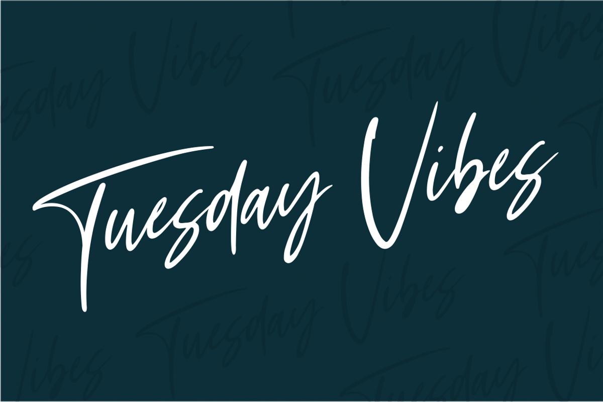 Tuesday Vibes - Handwritten Font preview 7