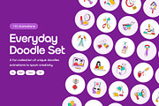 Animated Everyday Doodle Icons, an Emoji Icon by Creative Stall (Thumbnail 1 of 4)
