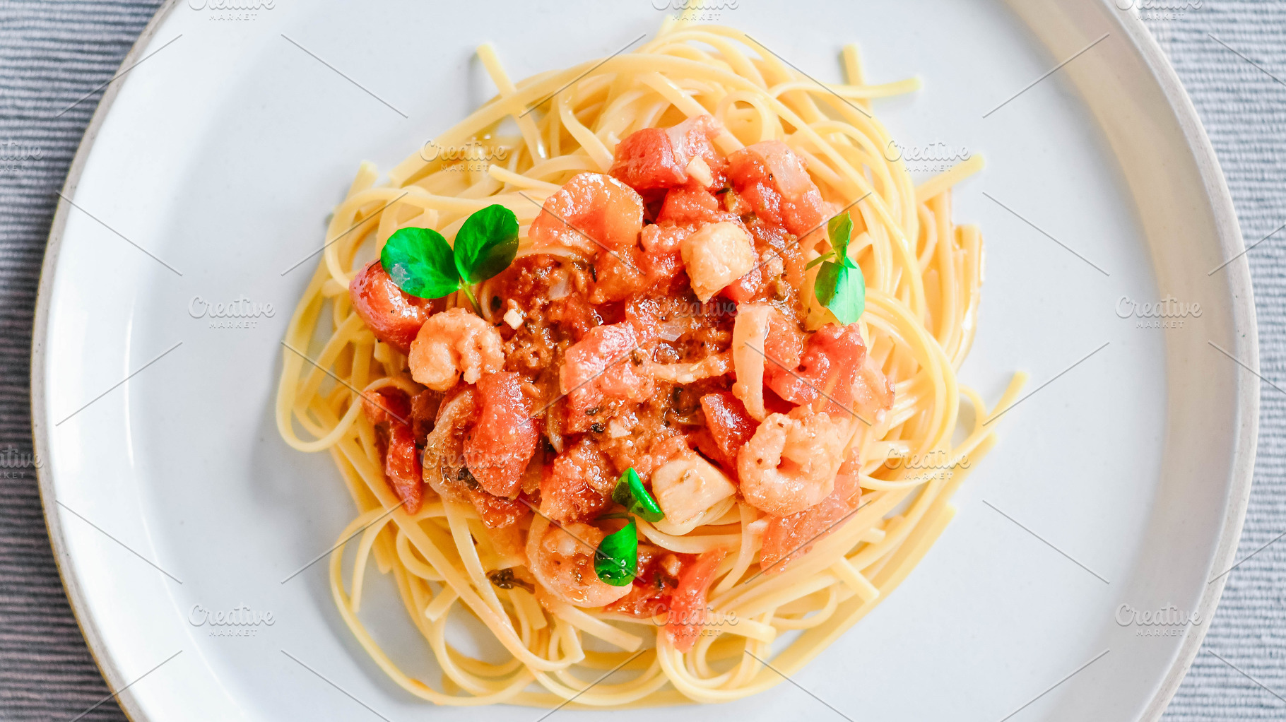 Plated Pasta Pescatore Seafood, a Food & Drink Photo by House of Kerrs